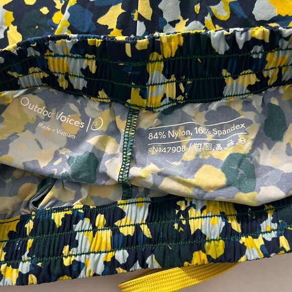 Outdoor Voices Doing Things Shorts Womens S Running Quick Dry Drawstring Floral - Picture 3 of 7